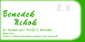 benedek mihok business card